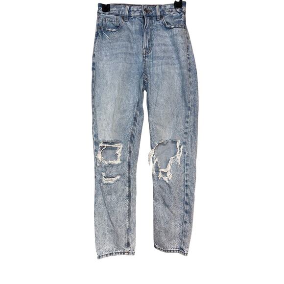 AMERICAN EAGLE MOM STRAIGHT JEAN SIZE 00 - Picture 1 of 4